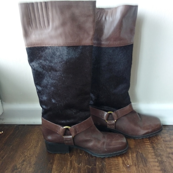 Lucky Brand womens tall brown faux fur boots 8.5 - Picture 3 of 9